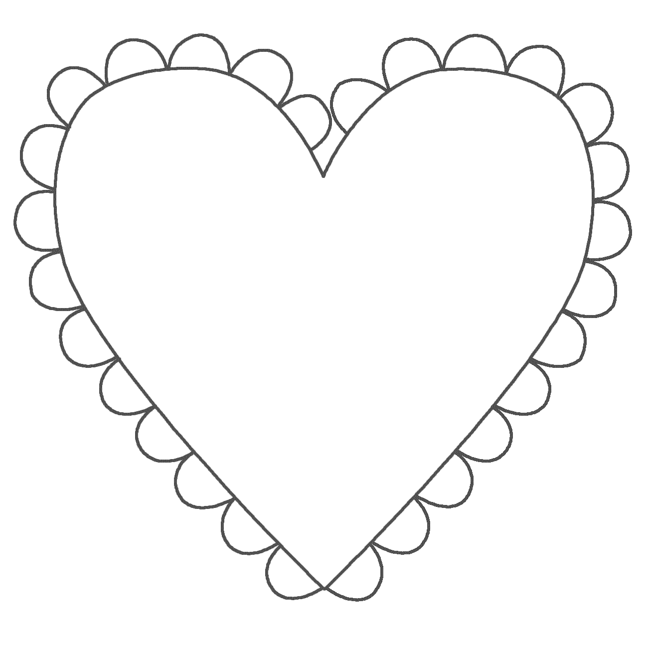 Розмальовки шаблони сердечок для вирізання  сердечко з мереживом для вирізки з паперу, для творчості дітей