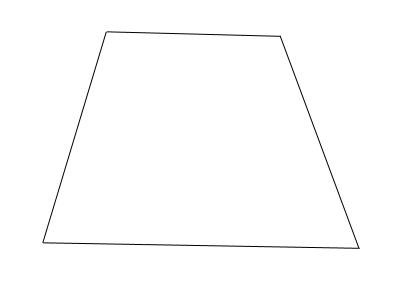 Розмальовки геометричні фігури з паперу трапеція контур, шаблон для вирізання з паперу
