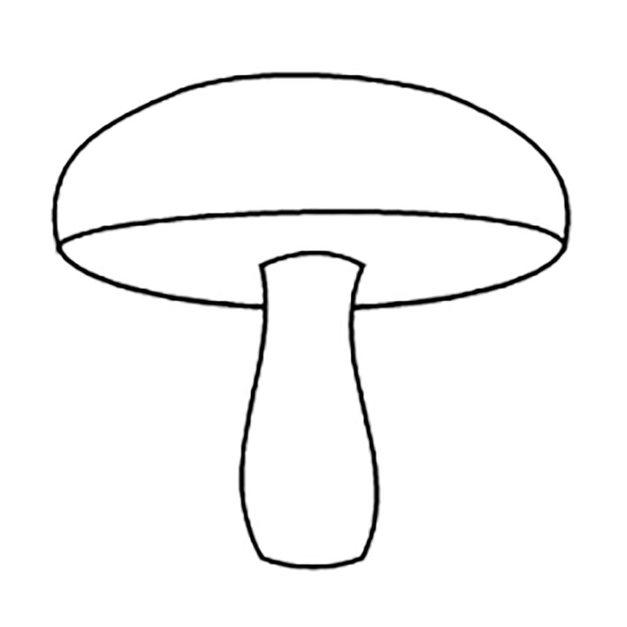 Розмальовки шаблон гриба простий гриб шаблон для вирізання з паперу