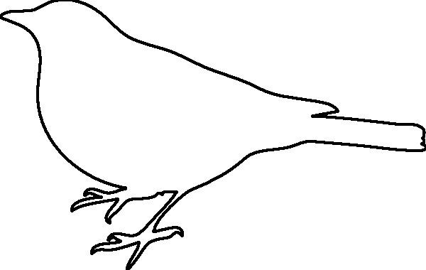 Розмальовки Контури птахів птах контур для вирізки з паперу, шаблон