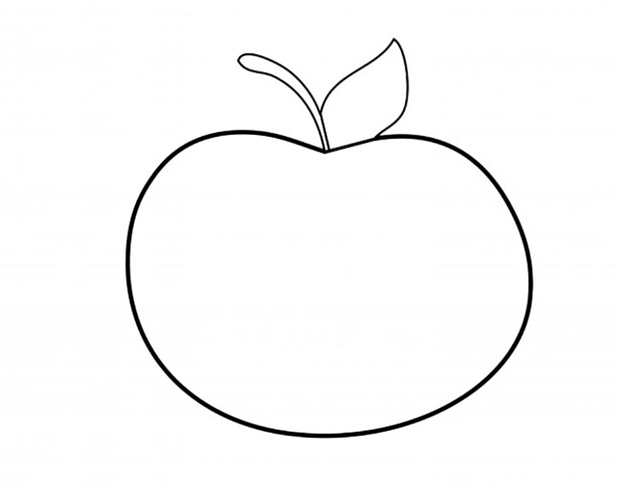 Розмальовки фрукти та овочі фрукт контур для вирізання з паперу