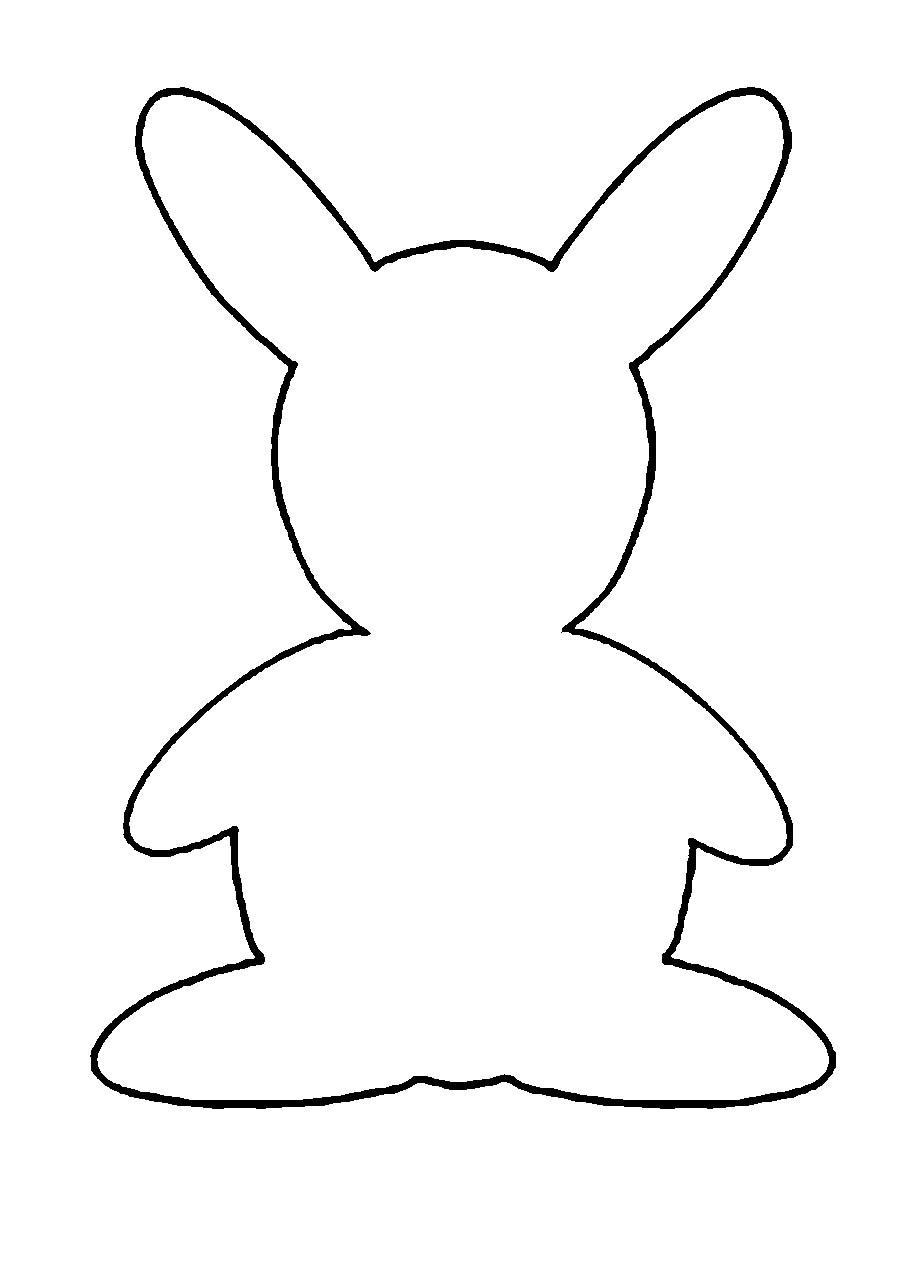 Розмальовки тварини шаблони заєць контур, тварини для вирізання з паперу
