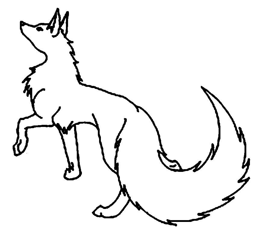 Розмальовки вирізання лисиця контур, тварини
