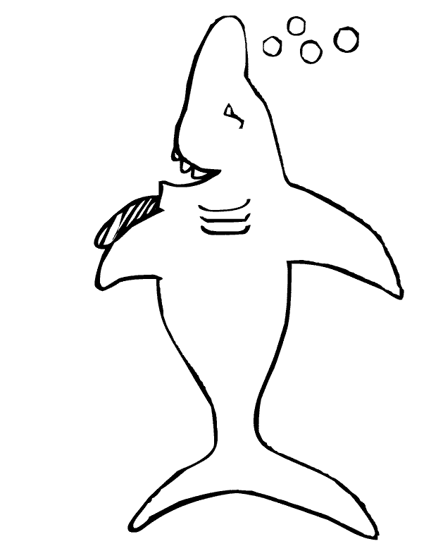 Розмальовки риби акула контур, риба для вирізання з паперу