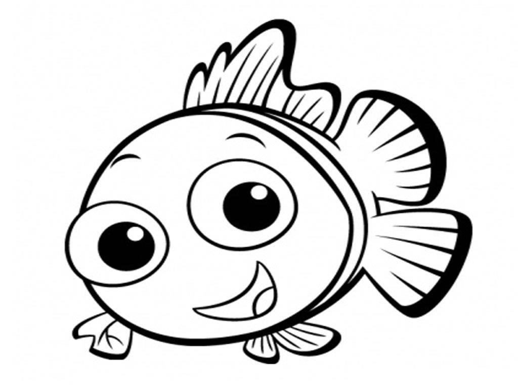 Розмальовки риби щаслива риба контур для вирізання з паперу