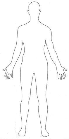 Розмальовки шаблон людини шаблон людини, контур для вирізання з паперу