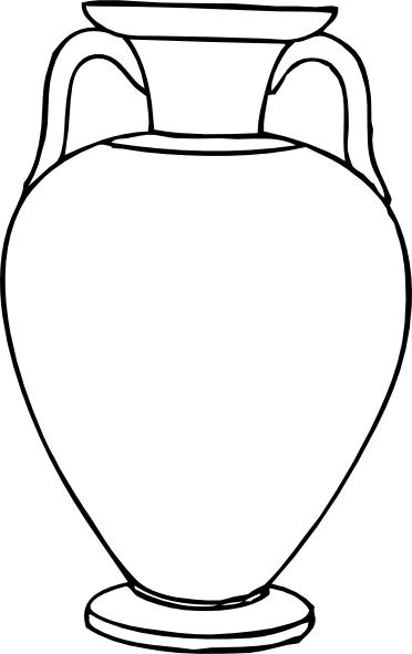Розмальовки шаблон вази велика ваза контур для вирізання з паперу