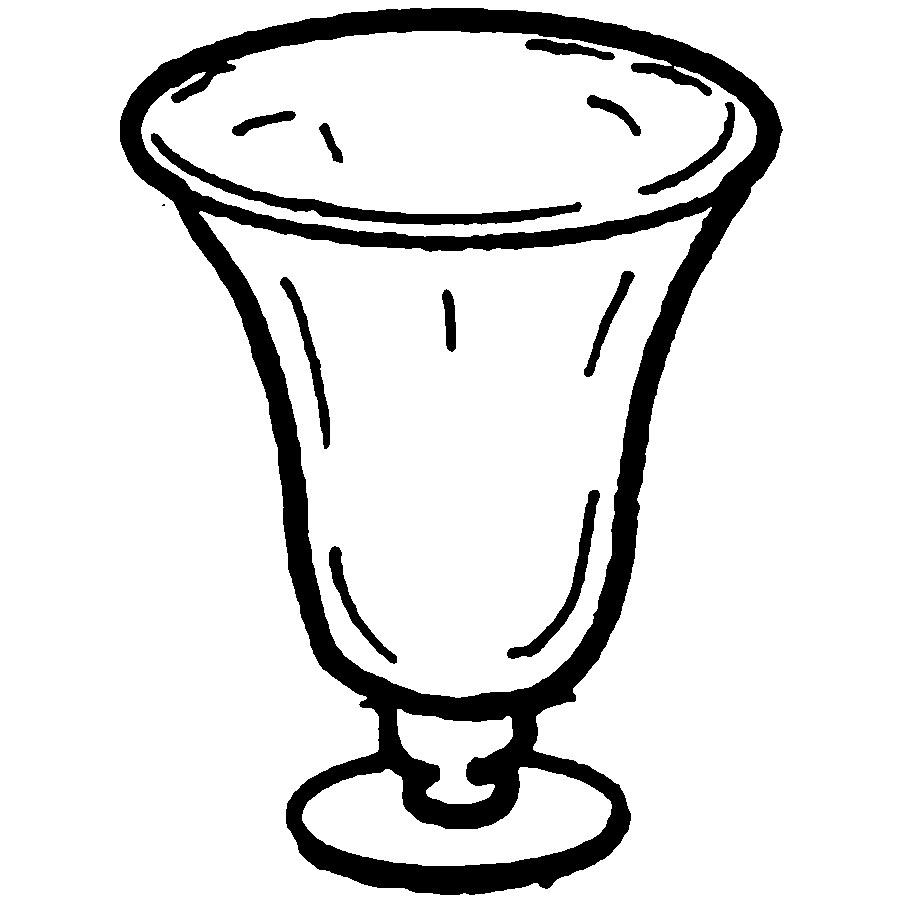 Розмальовки шаблон вази ваза контур, трафарет для вирізання з паперу