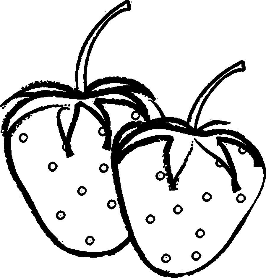 Розмальовки шаблон ягоди полуниця, ягоди контур для вирізання з паперу