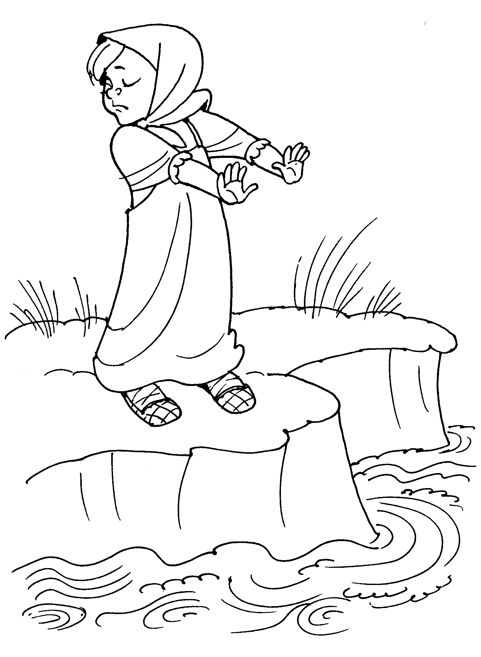 Розмальовки розмальовки до казки гуси лебеді сестра біля річки, гуси-лебеді казка