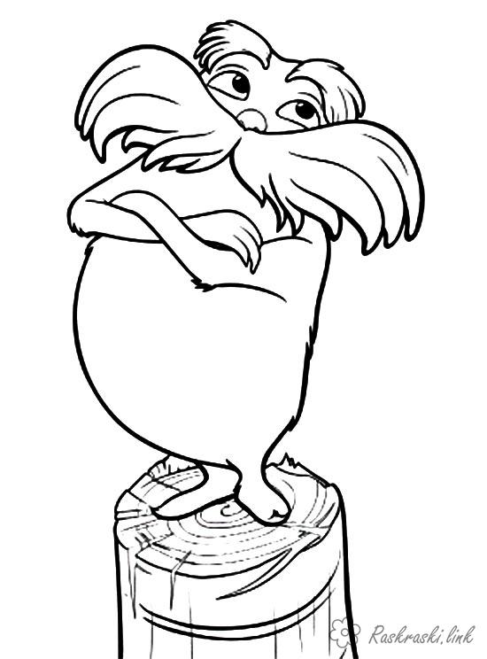 Coloring stump Lorax, coloring pages ,, stump